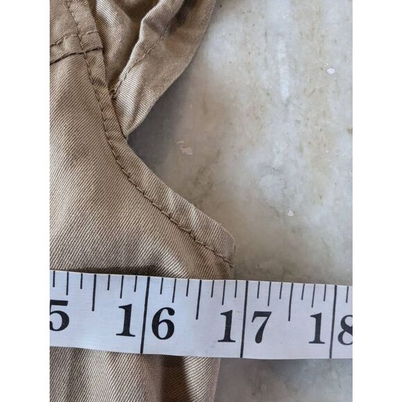 Moulinette Soeurs Trench Dress Women's Size 6 Khaki Double Breasted Sleeveless - Picture 10 of 13